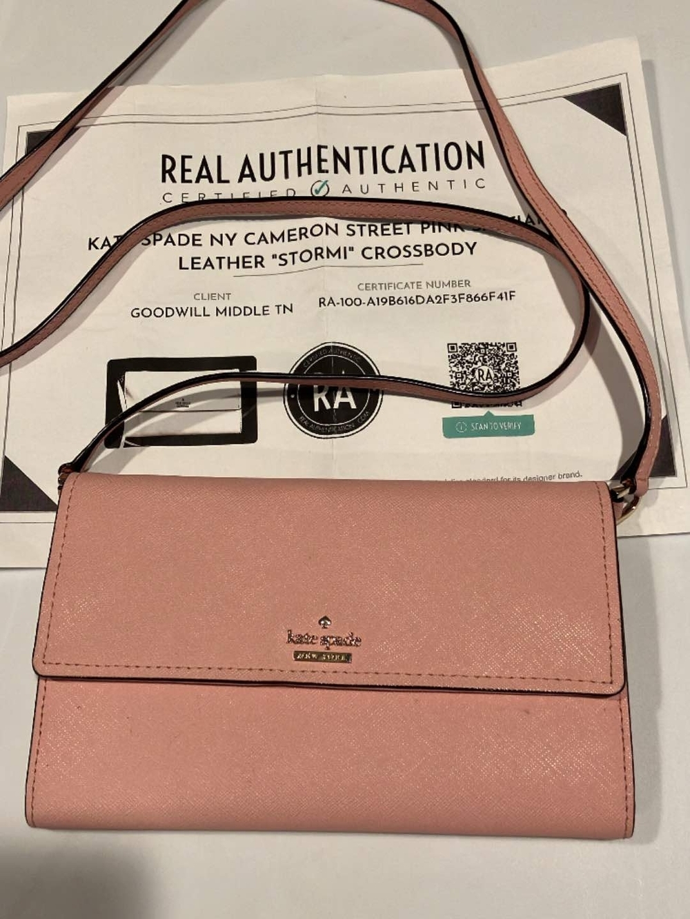 kate spade Pink Saffiano Leather Crossbody Bag - Picture 2 of 7